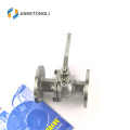 JKTLFB022 stainless steel a216 wcb 2pc handles open ball valve